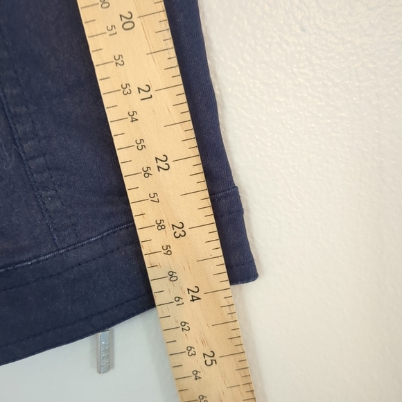 Yest Jacket Women's Size 12 Navy Jacket Cotton Light Blend Denim European - Picture 5 of 7
